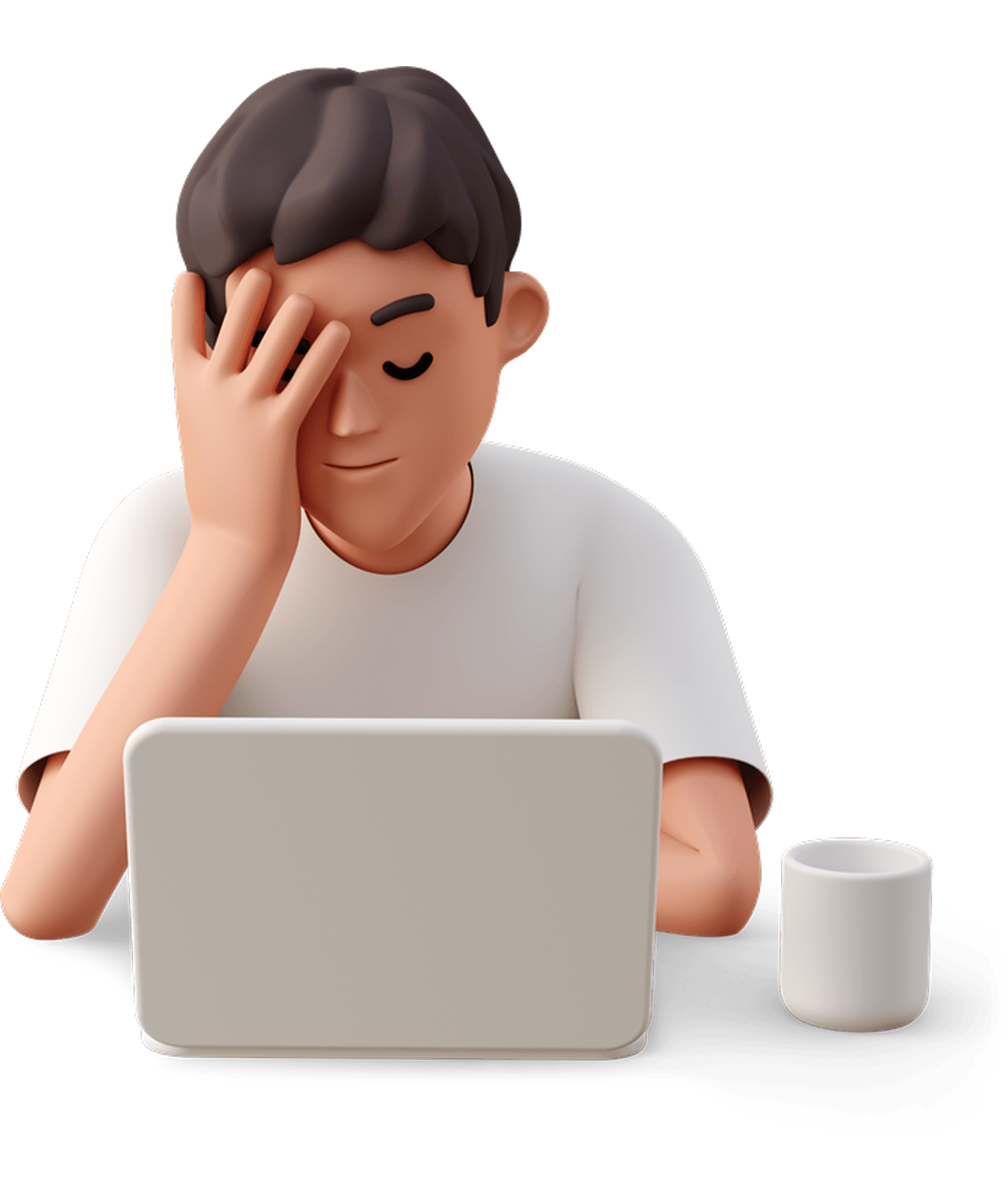 Tired teacher illustration